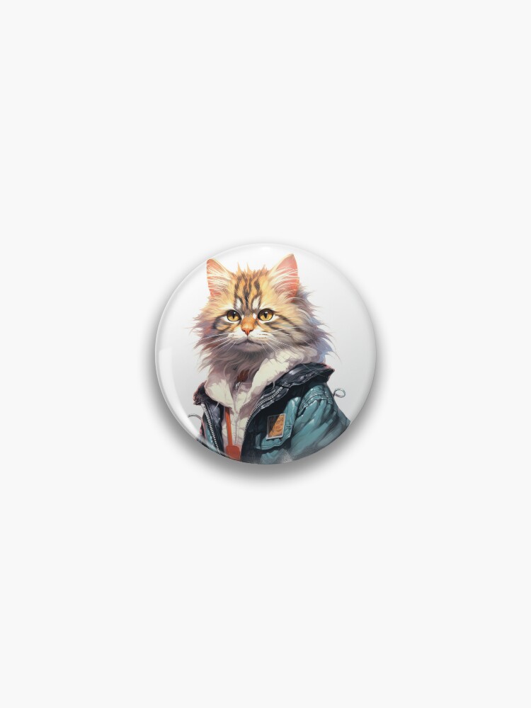 Retro 1980s Cat Therian 1 Pin for Sale by Will Sparks