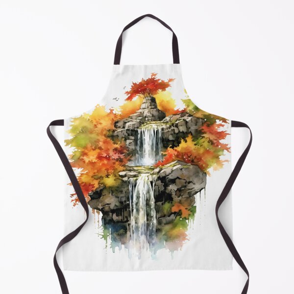 Item preview, Serene Waterfall Clipart, Cascading Beauty, Peaceful Flow, Tranquil Falls, Water's Harmony, Natural Serenity, Scenic Cascade designed and sold by CoolorPainting.