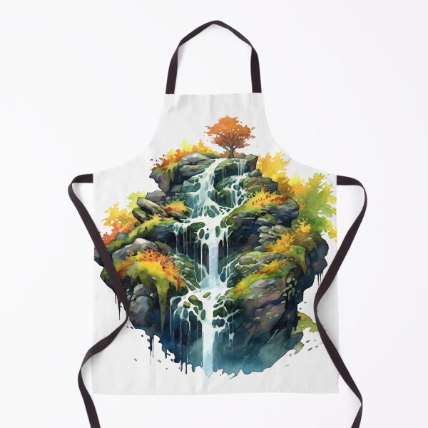 Item preview, Serene Waterfall Clipart, Cascading Beauty, Peaceful Flow, Tranquil Falls, Water's Harmony, Natural Serenity, Scenic Cascade designed and sold by CoolorPainting.