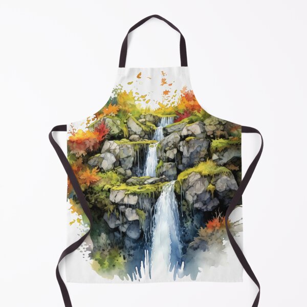 Item preview, Serene Waterfall Clipart, Cascading Beauty, Peaceful Flow, Tranquil Falls, Water's Harmony, Natural Serenity, Scenic Cascade designed and sold by CoolorPainting.