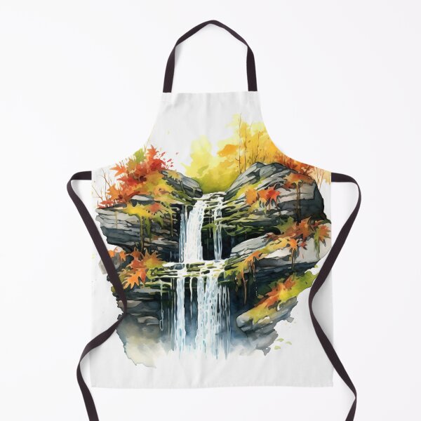 Item preview, Serene Waterfall Clipart, Cascading Beauty, Peaceful Flow, Tranquil Falls, Water's Harmony, Natural Serenity, Scenic Cascade designed and sold by CoolorPainting.