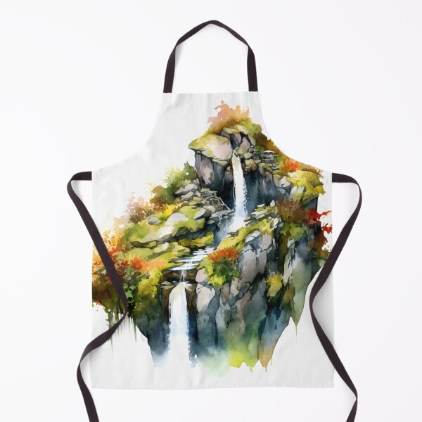 Item preview, Serene Waterfall Clipart, Cascading Beauty, Peaceful Flow, Tranquil Falls, Water's Harmony, Natural Serenity, Scenic Cascade designed and sold by CoolorPainting.