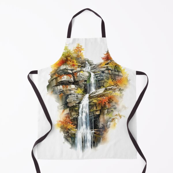 Item preview, Serene Waterfall Clipart, Cascading Beauty, Peaceful Flow, Tranquil Falls, Water's Harmony, Natural Serenity, Scenic Cascade designed and sold by CoolorPainting.