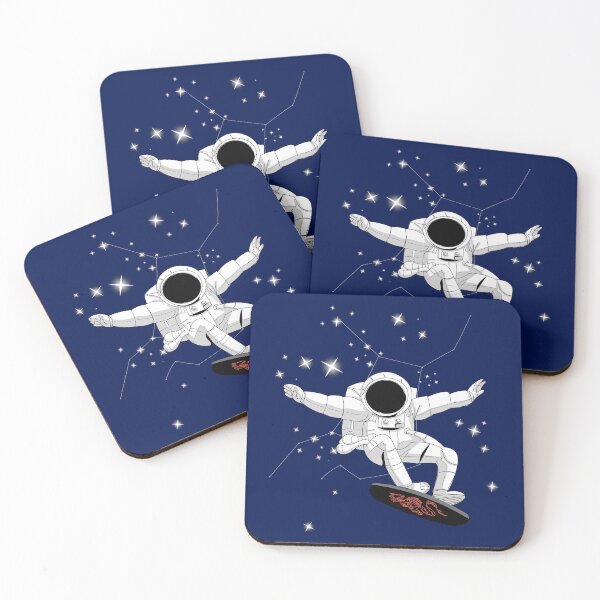 Item preview, Astronaut on a Mushu Skateboard in front of Virgo Constellation designed and sold by Jenny Cai.