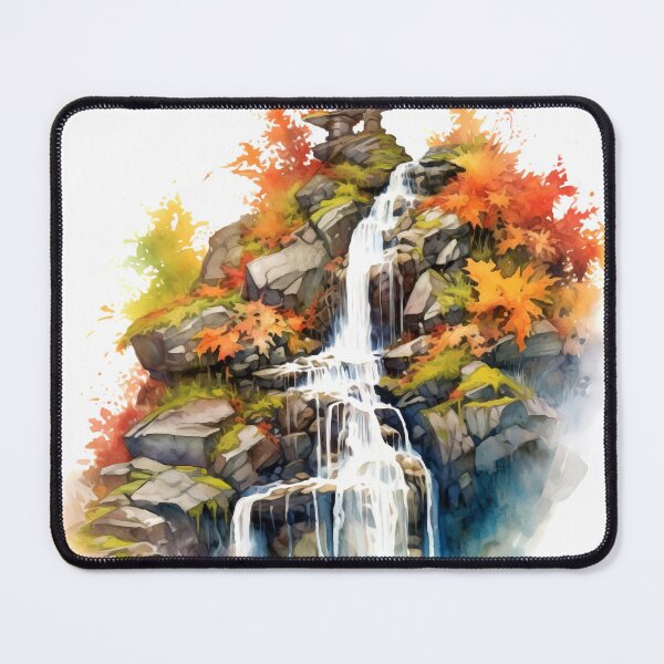 Item preview, Serene Waterfall Clipart, Cascading Beauty, Peaceful Flow, Tranquil Falls, Water's Harmony, Natural Serenity, Scenic Cascade designed and sold by CoolorPainting.