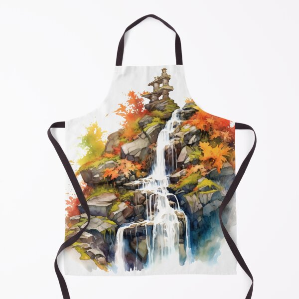 Item preview, Serene Waterfall Clipart, Cascading Beauty, Peaceful Flow, Tranquil Falls, Water's Harmony, Natural Serenity, Scenic Cascade designed and sold by CoolorPainting.