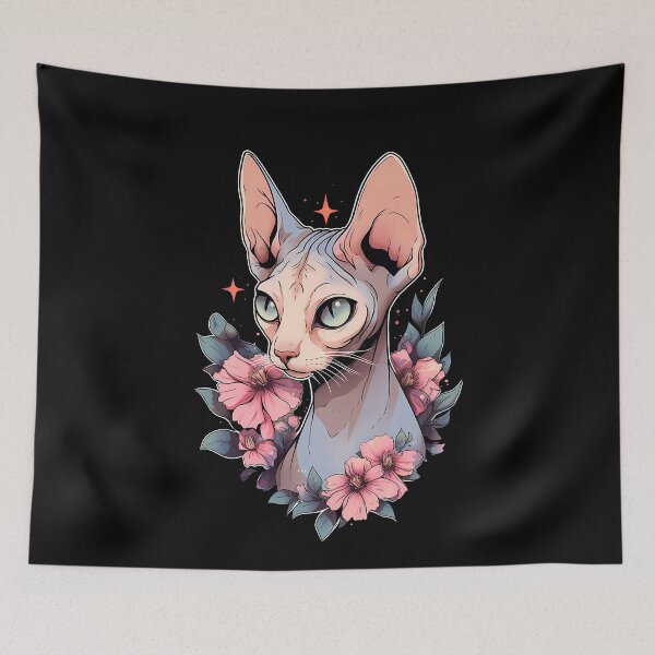Artikelvorschau, Sphynx-Katzenblumen entworfen und verkauft von Clara Hollins.