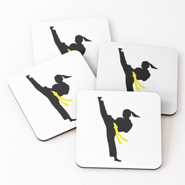 Item preview, Karate Tae Kwon Do Girl Yellow Belt Kicking designed and sold by Polishthestone.
