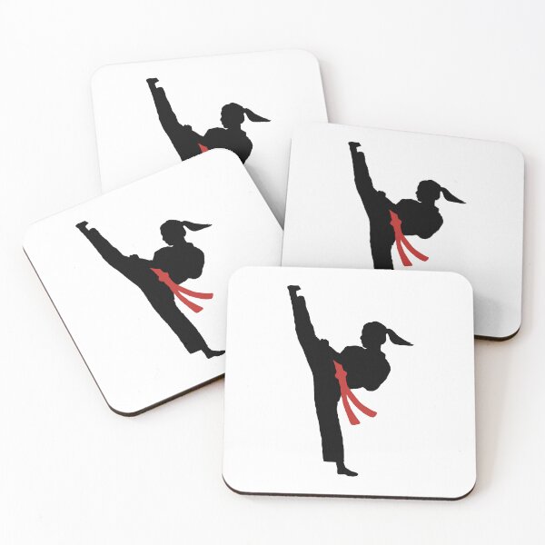 Item preview, Karate Tae Kwon Do Girl Red Belt Kicking designed and sold by Polishthestone.