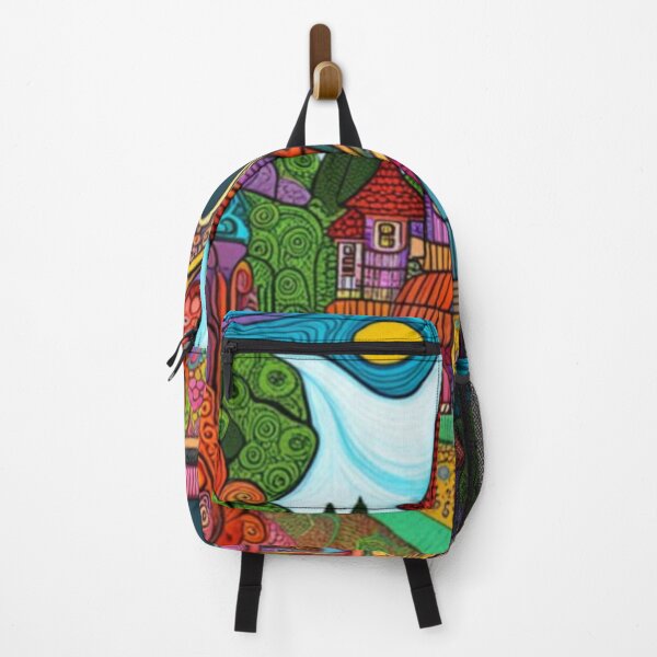 Item preview, Vibrant Magical Fairytale Village designed and sold by EpicFoxArt.