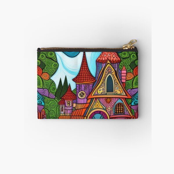 Item preview, Vibrant Magical Fairytale Village designed and sold by EpicFoxArt.