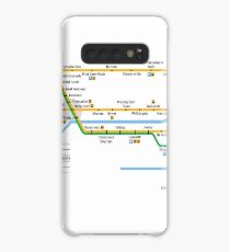 Newcastle - Tyne and Wear Metro Map - United Kingdom Case/Skin for Samsung Galaxy
