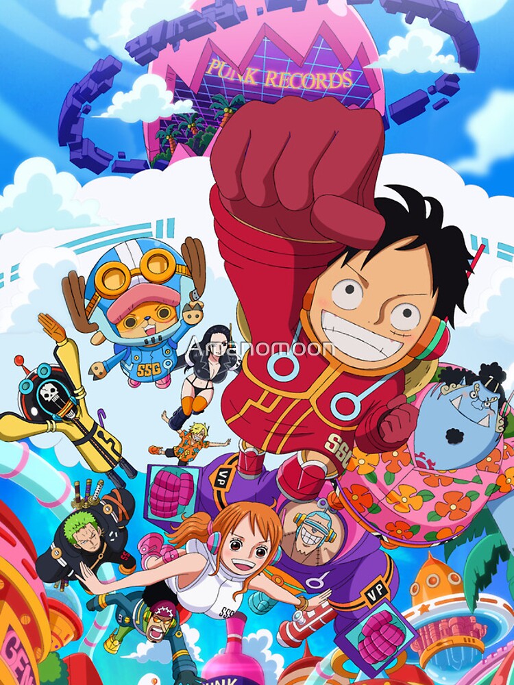 One Piece Straw Hat Pirates Anime Style Artwork by Amanomoon on