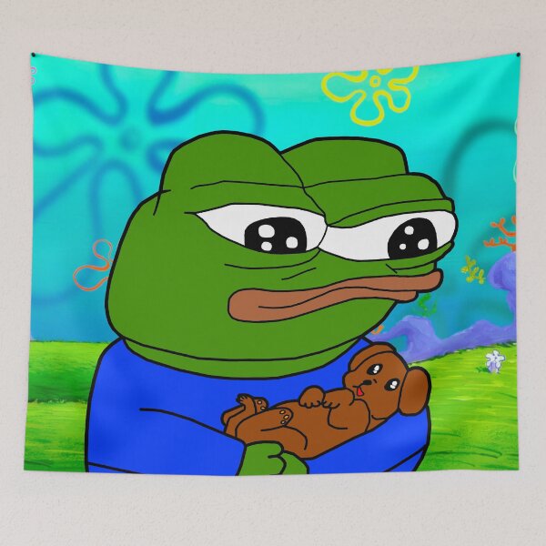 Item preview, Pepe With Cute Puppy designed and sold by Slav-Art.