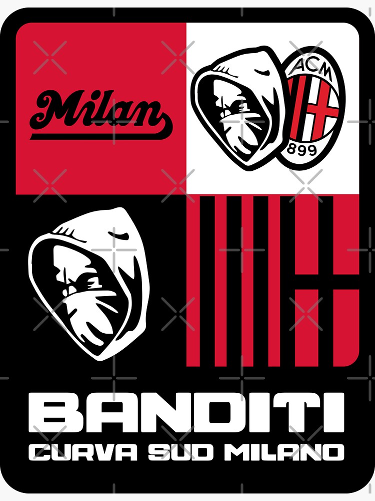 Adesivo ultras Milan - Curva Sud Milano - Banditi - Collezionismo In  vendita a Milano