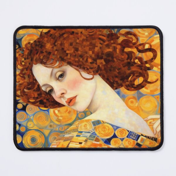 Item preview, Female Portrait Inspired by Gustav Klimt, Ukiyo-E, and Van Gogh Art designed and sold by BrandonArtWorld.