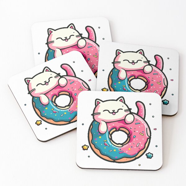 Item preview, Happy Donut Cat  designed and sold by khachiche.