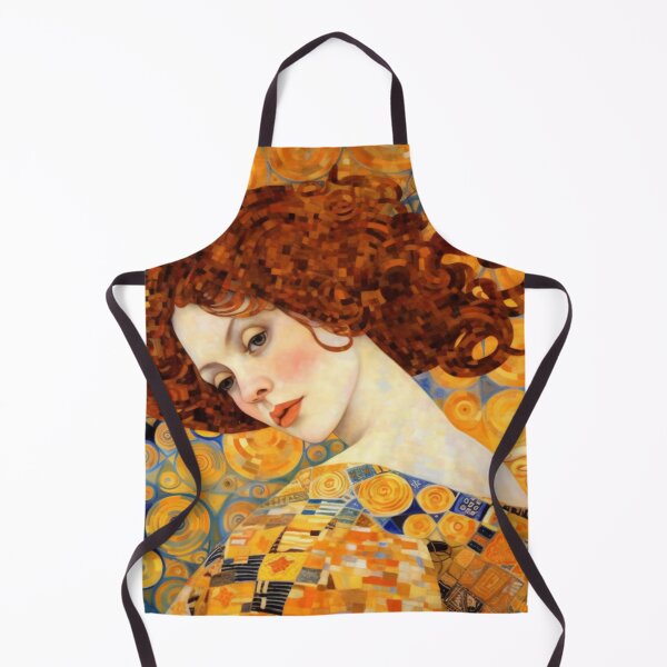 Item preview, Female Portrait Inspired by Gustav Klimt, Ukiyo-E, and Van Gogh Art  designed and sold by BrandonArtWorld.