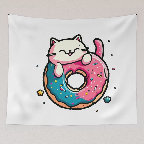 Item preview, Happy Donut Cat  designed and sold by khachiche.