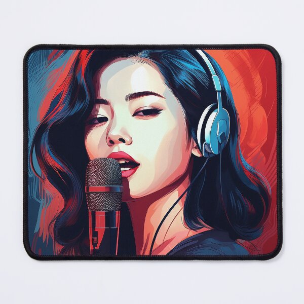 Item preview, Vector Asian Girl singer designed and sold by PCGDrawing.