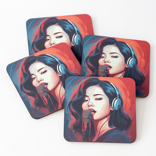 Item preview, Vector Asian Girl singer  designed and sold by PCGDrawing.