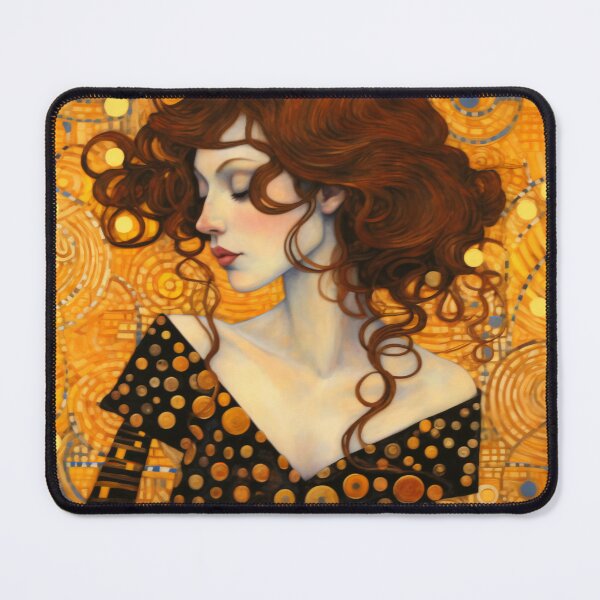 Item preview, Female Portrait Inspired by Gustav Klimt, Ukiyo-E, and Van Gogh Art designed and sold by BrandonArtWorld.