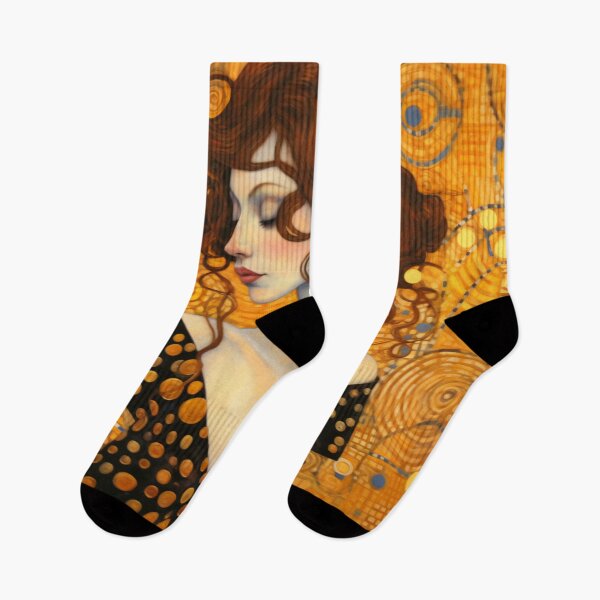 Item preview, Female Portrait Inspired by Gustav Klimt, Ukiyo-E, and Van Gogh Art  designed and sold by BrandonArtWorld.
