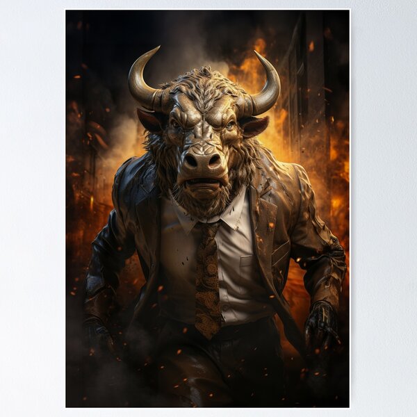 Item preview, Bull in a Suit in the City designed and sold by soulofalion.