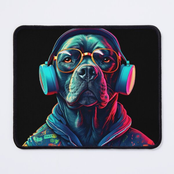 Item preview, DJ Dog Wearing Headphones Logo | Dog Wearing Sunglasses designed and sold by CoolHippoQuotes.
