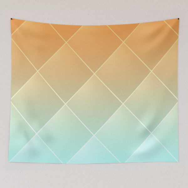 Item preview, Orange and light blue rhombus pattern designed and sold by shadowisper.