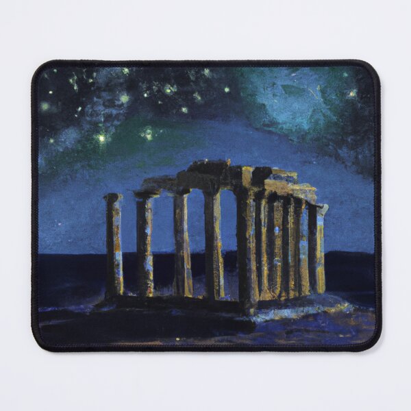 Item preview, Temple of Poseidon Ancient Greece Oil Painting designed and sold by soulfulprintss8.