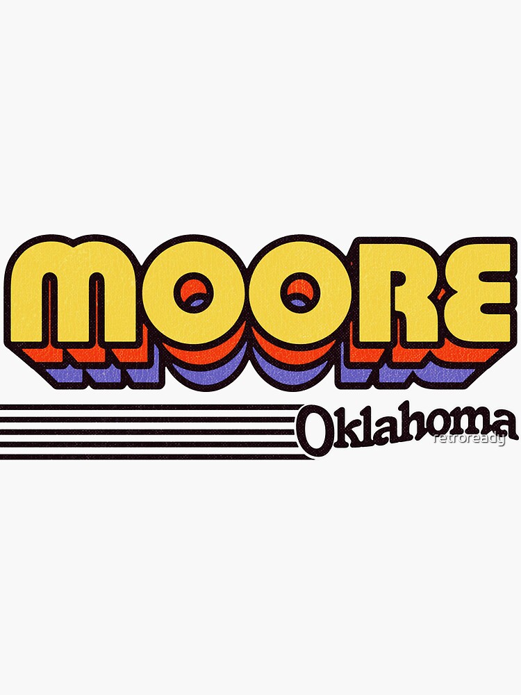 Moore, Oklahoma | Retro Stripes by retroready