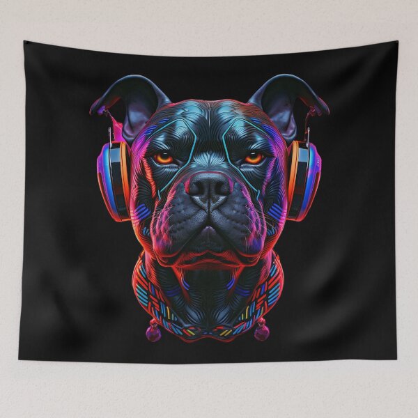 Item preview, DJ Dog Wearing Headphones | Puppy Wearing Headphones designed and sold by CoolHippoQuotes.