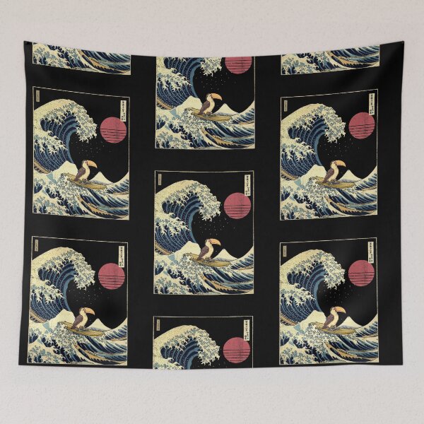 Item preview, Toucan Kanagawa Japanese Surfing Wave designed and sold by rafaeltto.