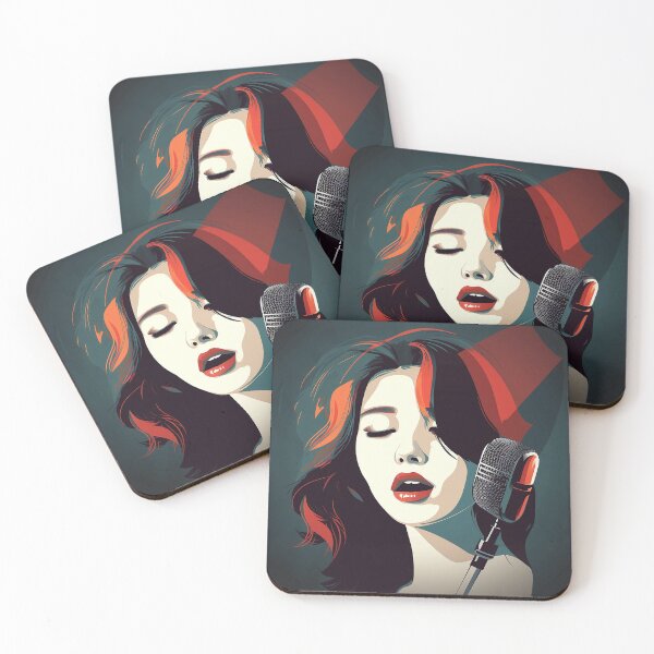 Item preview, Cool Vector Abstract Asian Girl singer designed and sold by PCGDrawing.