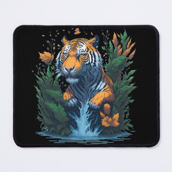 Item preview, Wild Tiger in the Water with Nature designed and sold by AngelOrjuela.