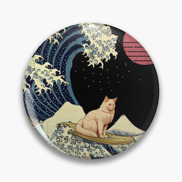 Item preview, Turkish Angora Kanagawa Japanese Surfing Wave designed and sold by rafaeltto.