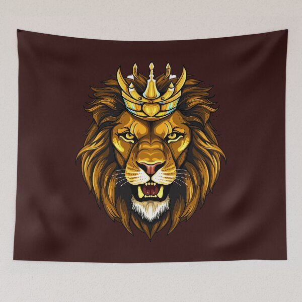 Item preview, Fierce Lion with Gold Crown designed and sold by Artbyminga.