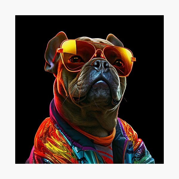 Item preview, Hip Hop Dog Wearing Shades Logo | Dog Wearing Sunglasses designed and sold by CoolHippoQuotes.