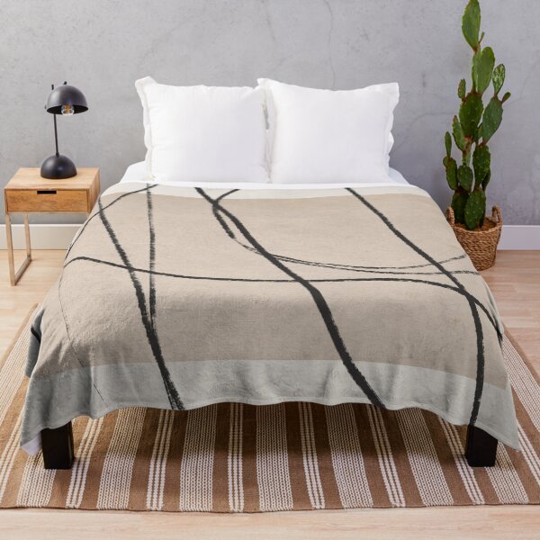 Item preview, Minimalist line art. Black line on beige & brown background. Modern, single line art. designed and sold by PandaAvenue.