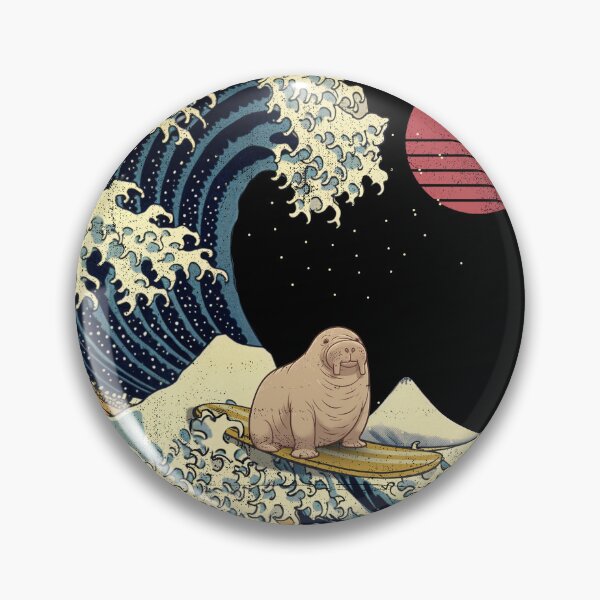 Item preview, Walrus Kanagawa Japanese Surfing Wave designed and sold by rafaeltto.