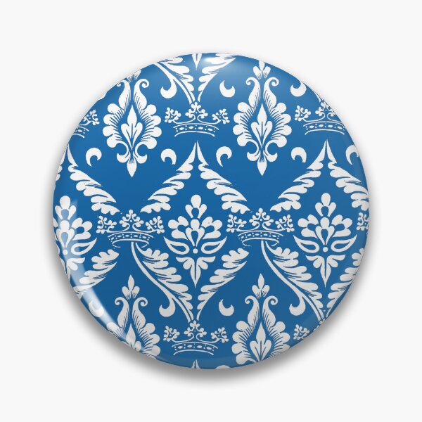 Item preview, Delft Blue and White Crowns Pattern designed and sold by Greenbaby.