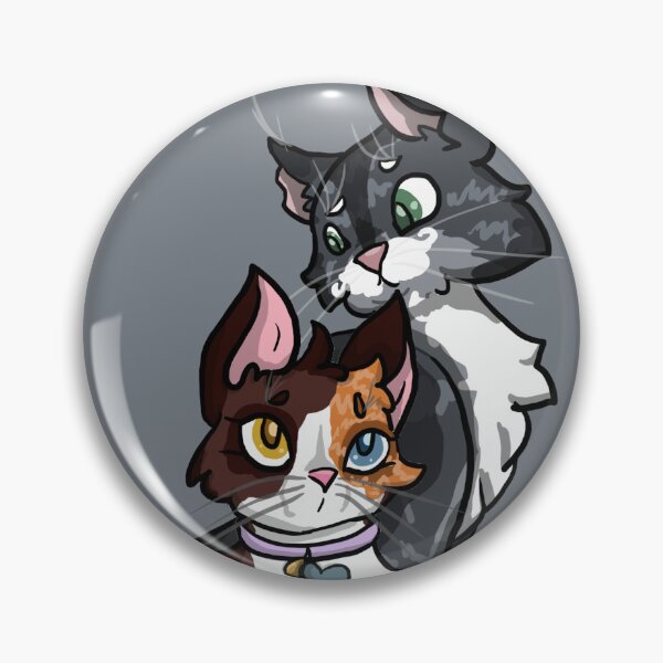 Item preview, Cute Kitty cats sitting together (Grey) designed and sold by BerryShyKittens.