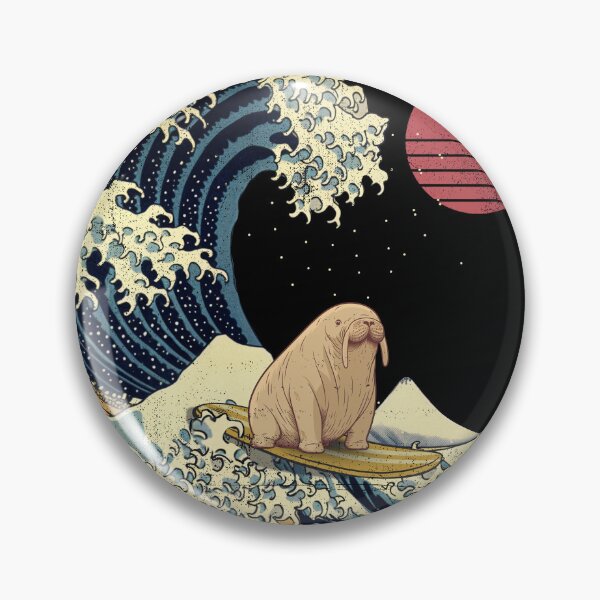 Item preview, Walrus Kanagawa Japanese Surfing Wave designed and sold by rafaeltto.