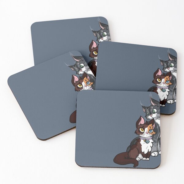 Item preview, Cute Kitty cats sitting together (Blue) designed and sold by BerryShyKittens.