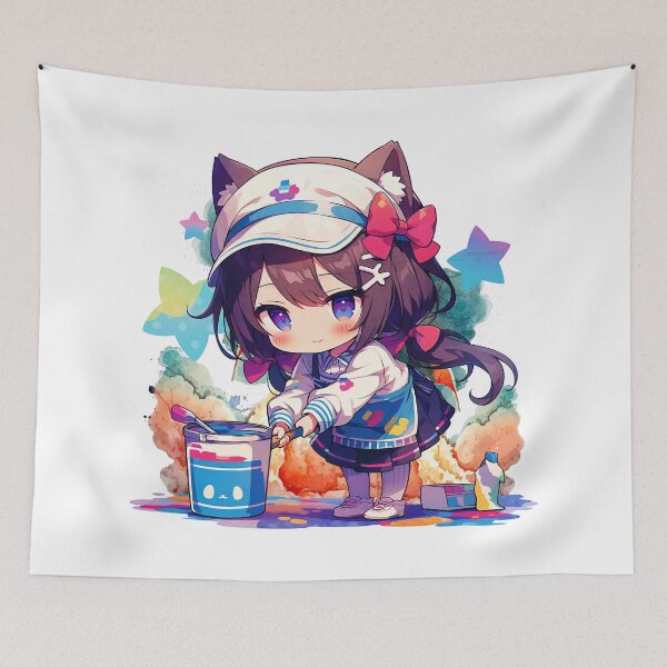 Item preview, Colorful Cleanup Kitty designed and sold by Chibi Cat Art Corner.