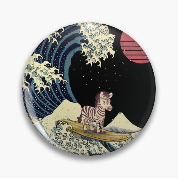 Item preview, Zebra Kanagawa Japanese Surfing Wave designed and sold by rafaeltto.