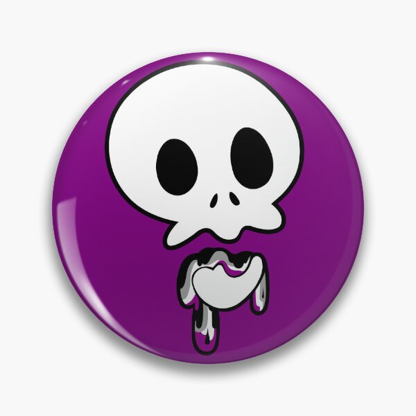 Item preview, Throwing Up Skull (Asexual Flag) designed and sold by Nicole Blanchard.