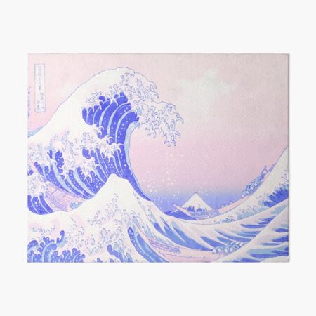 Item preview, Great Wave Pastel Aesthetic Kawaii Pink Kanagawa Japanese designed and sold by Neon Purple Noodle Bar.