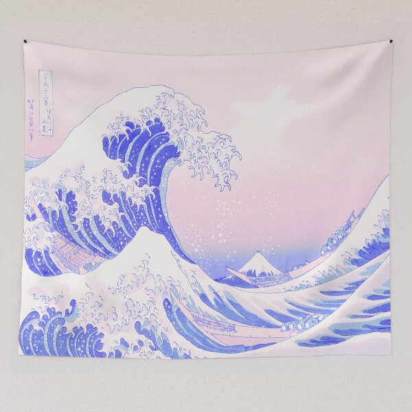 Item preview, Great Wave Pastel Aesthetic Kawaii Pink Kanagawa Japanese designed and sold by Neon Purple Noodle Bar.